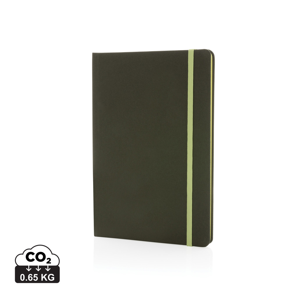 Carnet de notes personnalisable en rPET A5 Vert / Vert
